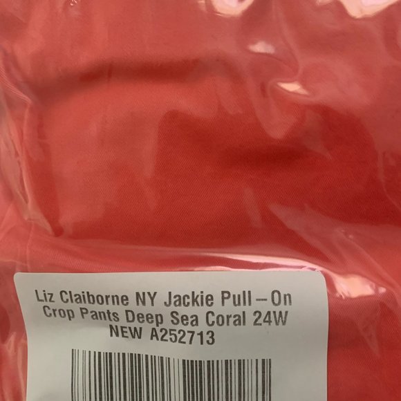 NWT LIZ CLAIBORNE NY JACKIE PULL ON CROP PANTS 28W - Picture 13 of 14